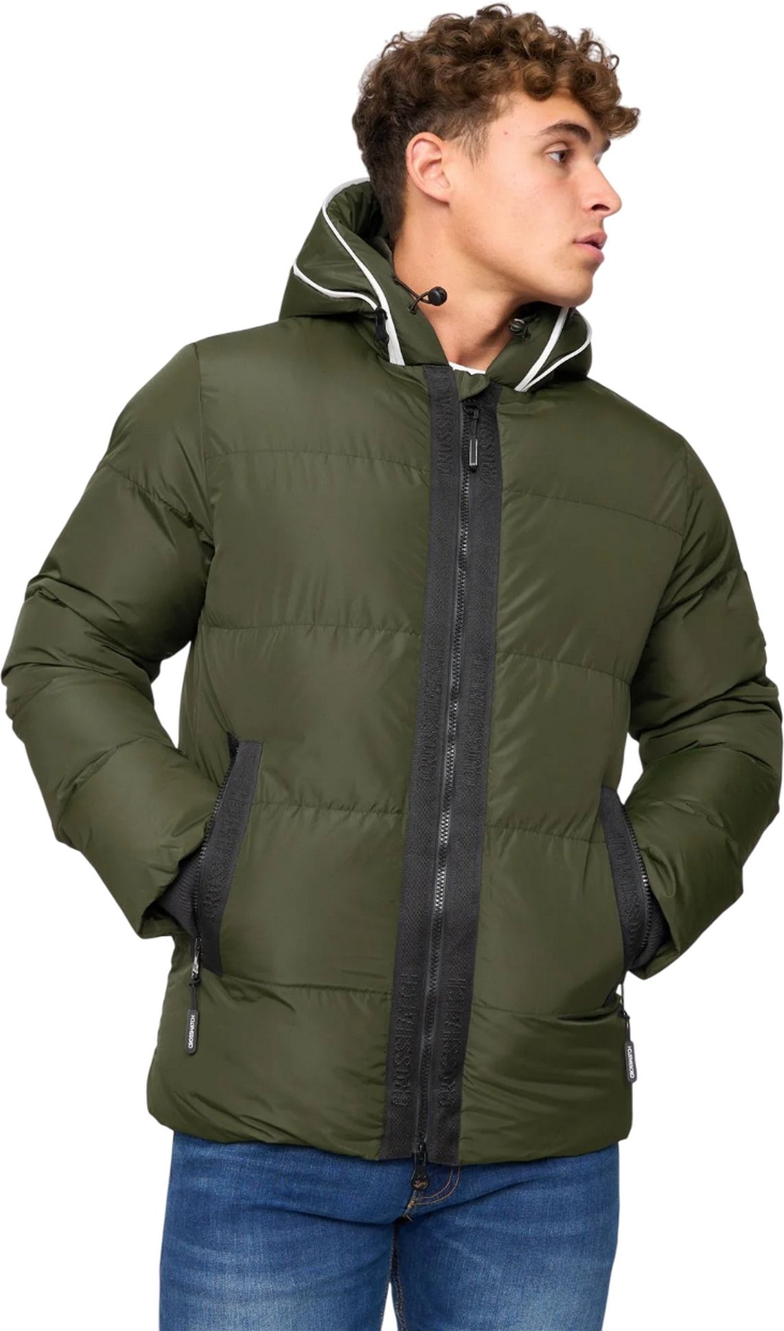 Crosshatch - "Sandbox" Jacke mit Kapuze für Herren (Oliv)
