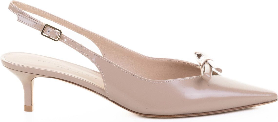 Dekolleté Slingback-Pumps aus Leder