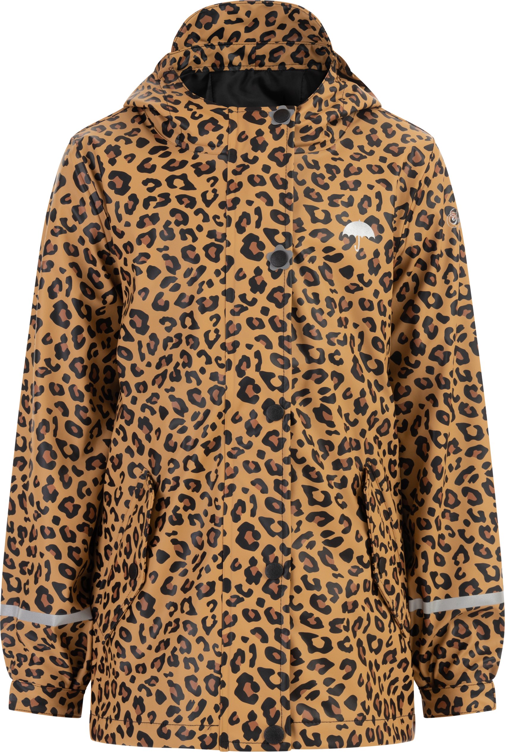 Schmuddelwedda Regenjacke Mädchen schwarz beige leo