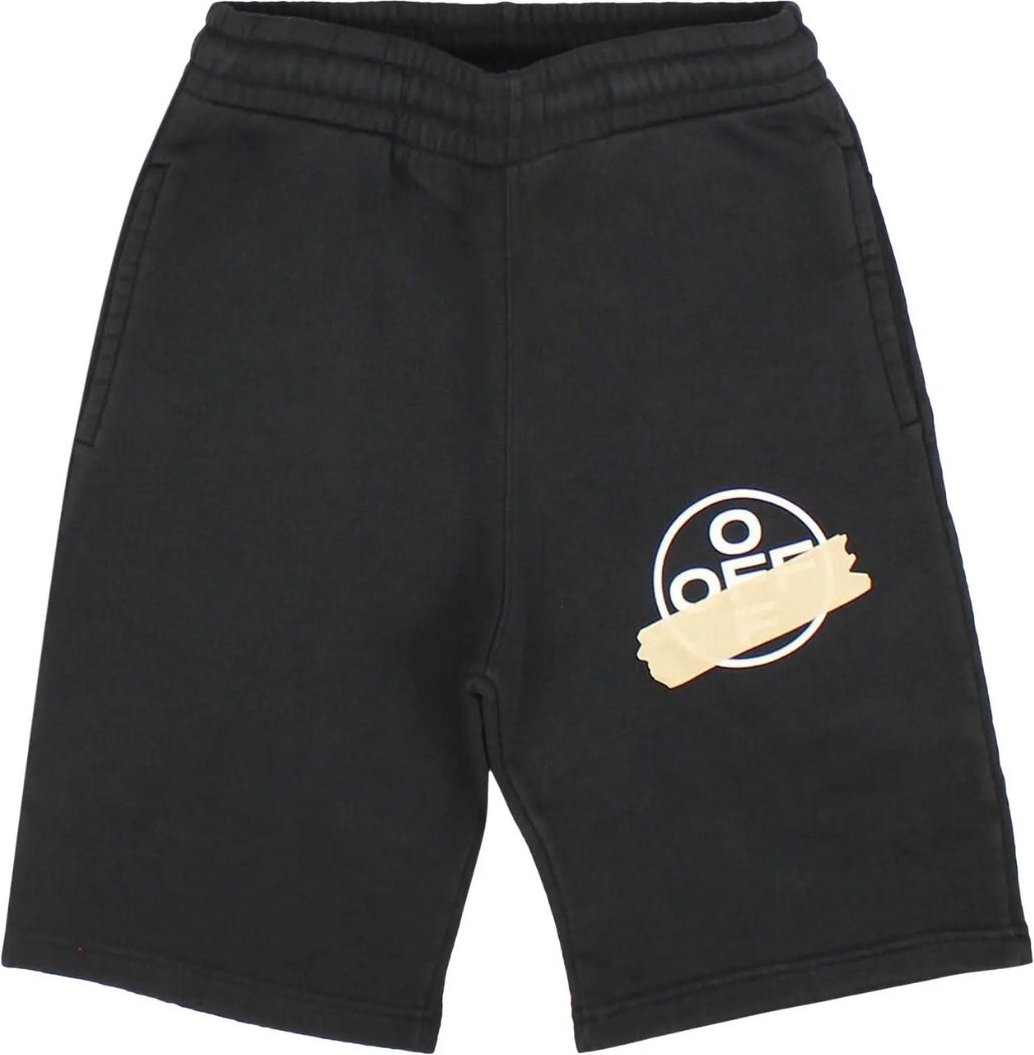 Off-White Tape Arrow Logo Schwarze Sweatshorts