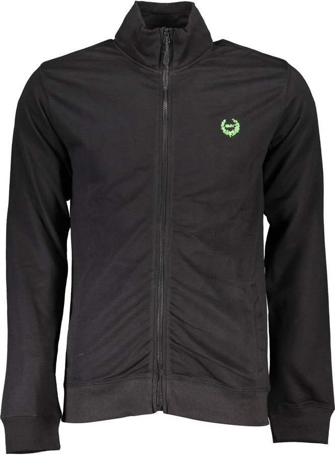 Gianmarco Venturi Schwarzer Baumwoll-Herrenpullover