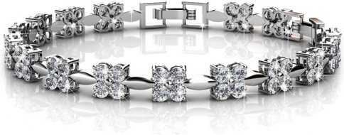 Süßes Armband - Silber und Kristall