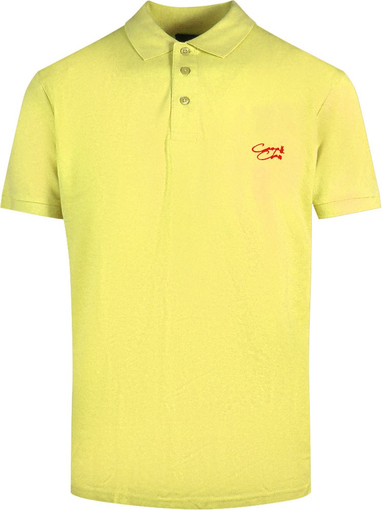 Cavalli Class Signature Logo Gelbes Poloshirt