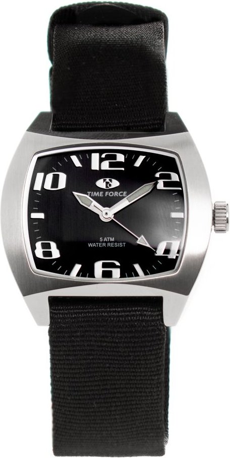 Analoge Uhr mit schwarzem Band