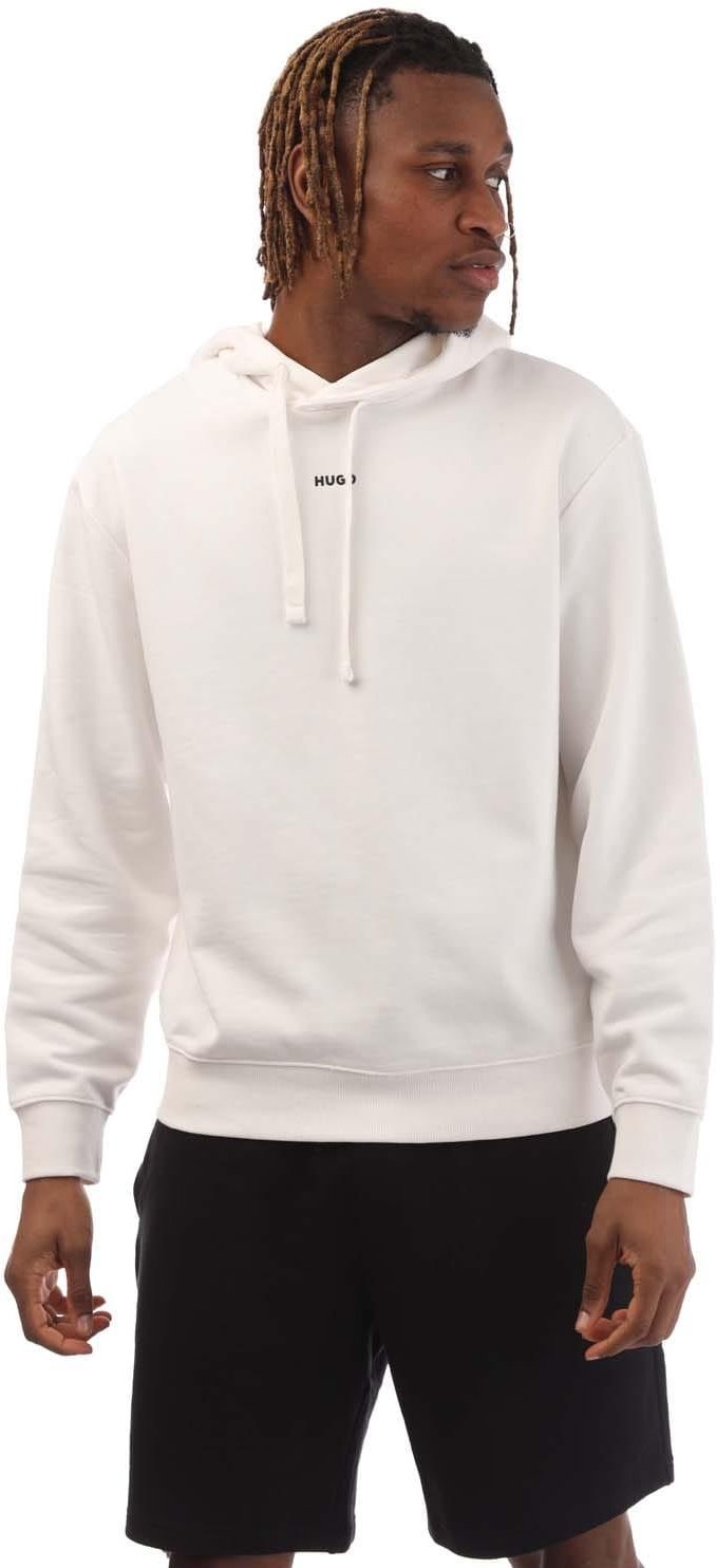 Thumbnail - Hugo - "Dapo" Kapuzenpullover Logo für Herren (Weiß)
