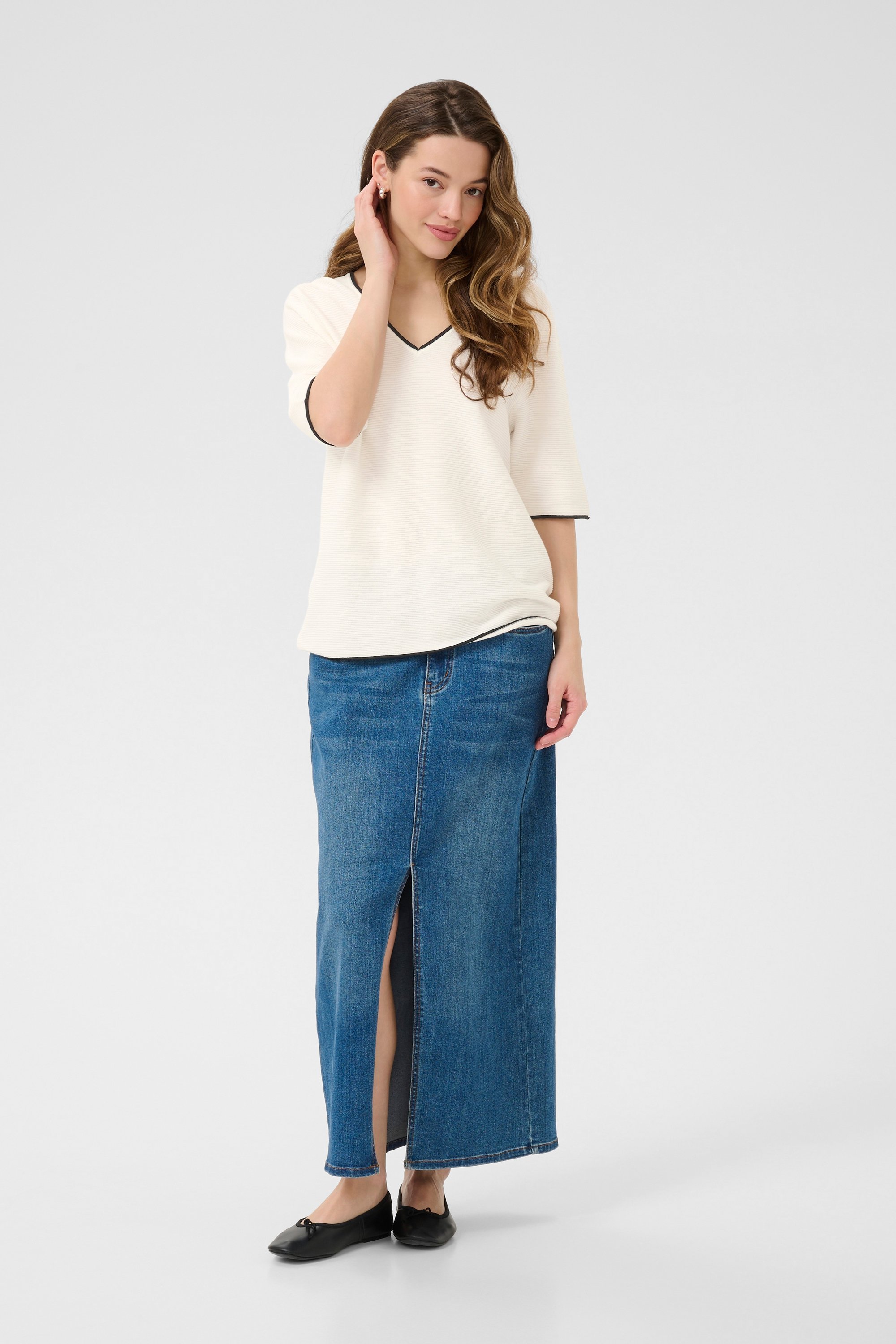 Strickpullover KAlinka Regular fit white black