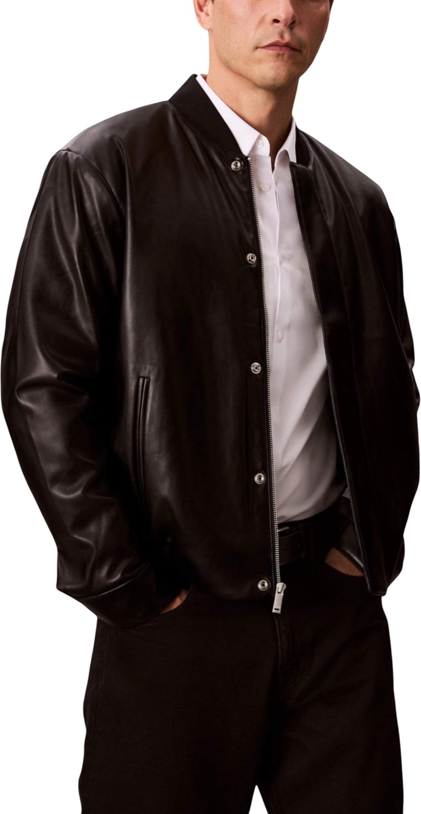 Lederjacke mit Reißverschluss