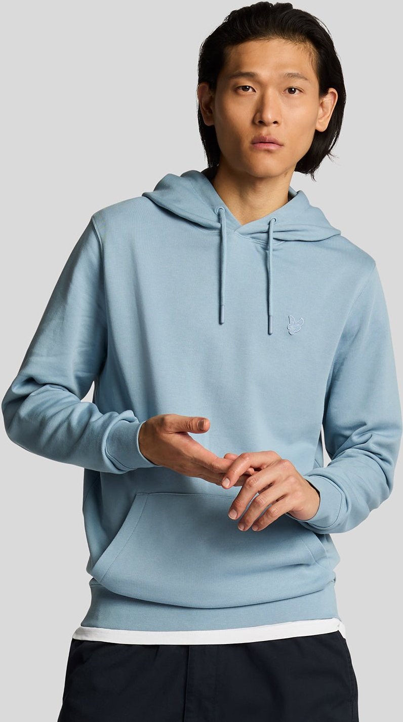 Thumbnail - Lyle & Scott Superfeiner Baumwoll-Loopback-Hoodie - Blauascher