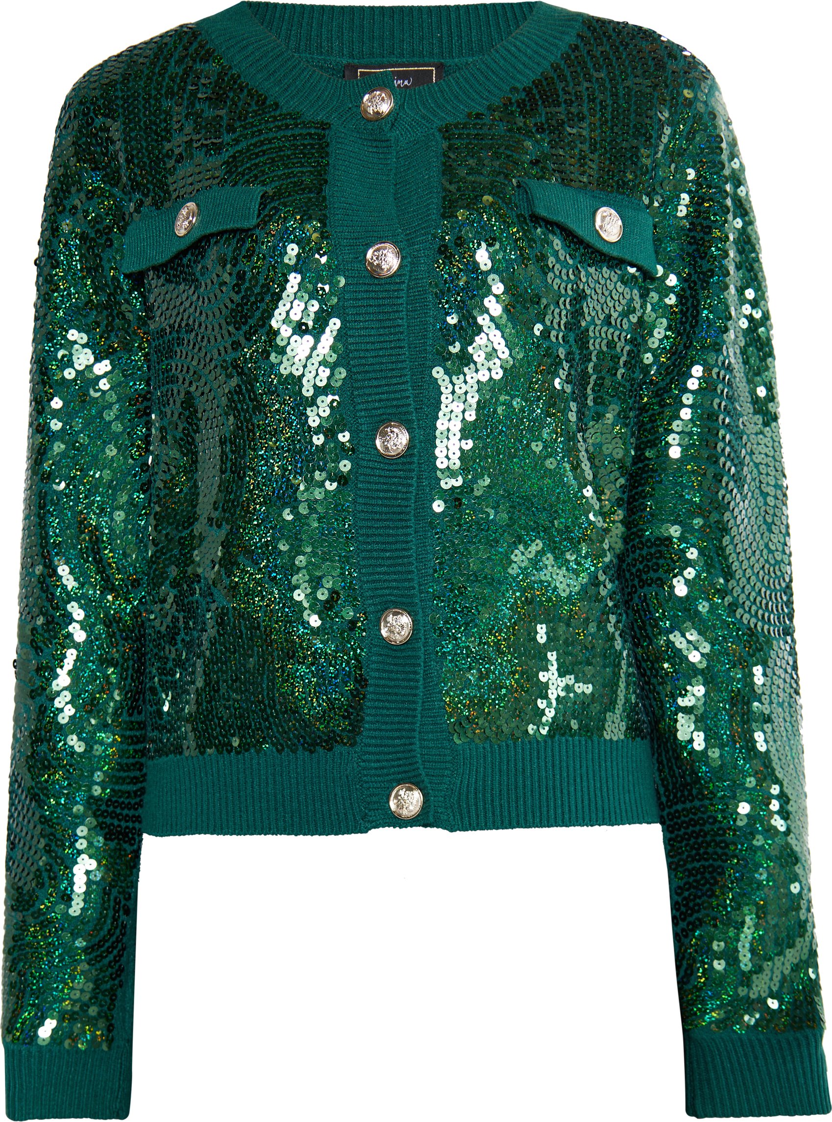 Faina Pailletten Damen Smaragdgrün