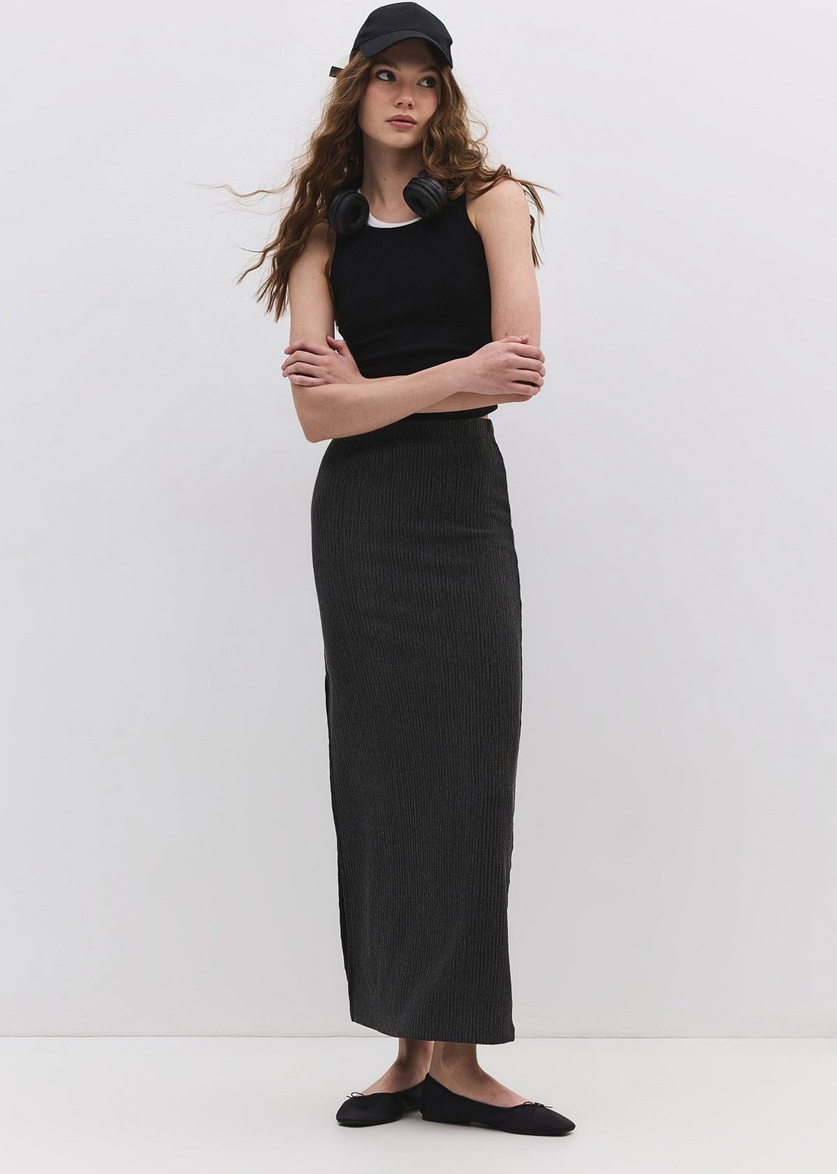 Strukturierter Baumwollrock