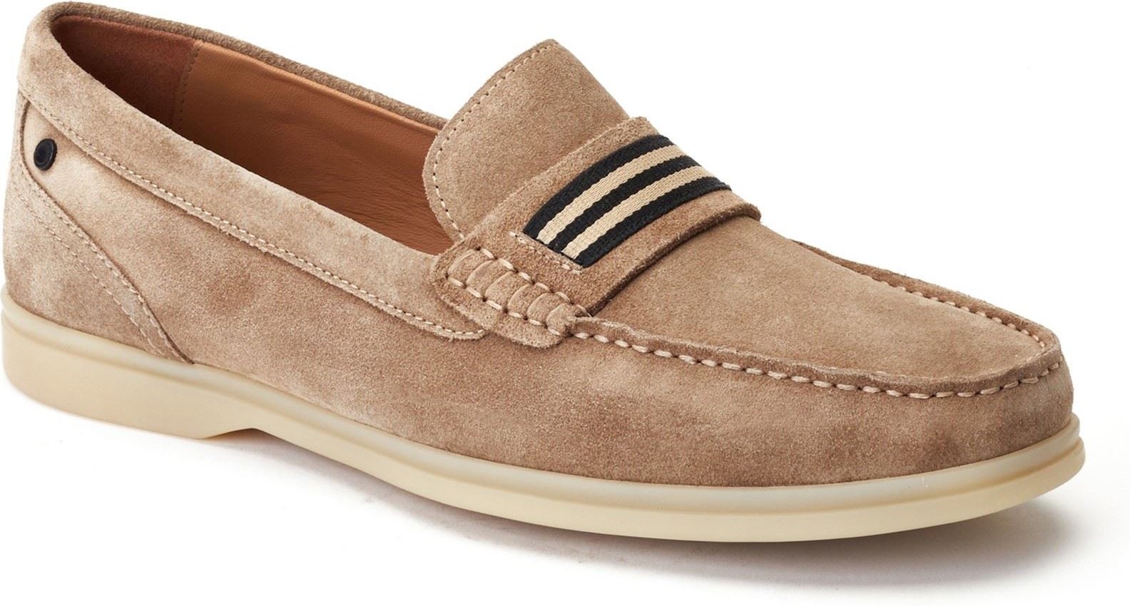 Base London Drum Leder Herren Sand Loafers
