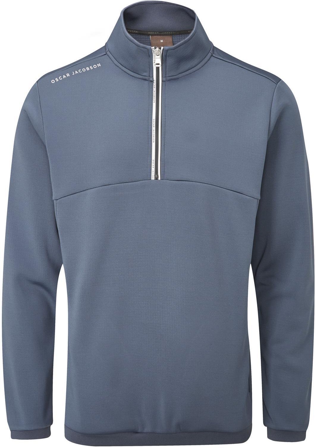 Oscar Jacobson - "Longton" Fleece-Oberteil Reißverschluss für Herren (Blassblau)