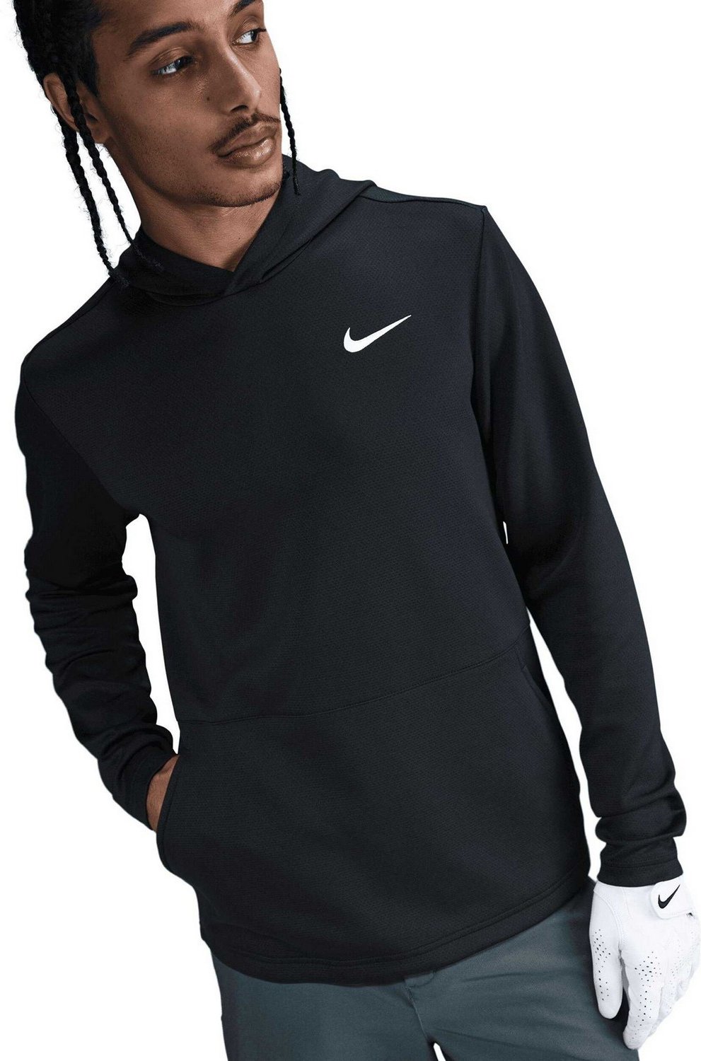 Nike - "Therma Flex" Kapuzenpullover für Herren, Dri-FIT, Emblem (Schwarz/Weiß)
