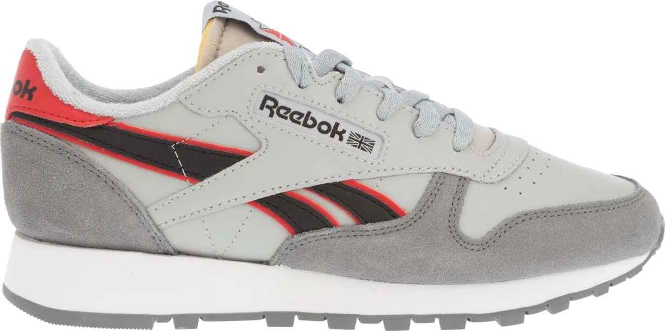 Reebok - Herren Sneaker "Classic", Leder (Grau/Vektorrot)