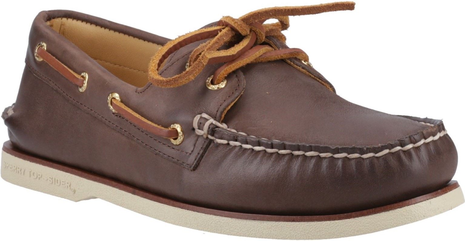 Sperry Authentic Gold Cup Herren Bootsschuhe Aus Braunem Leder