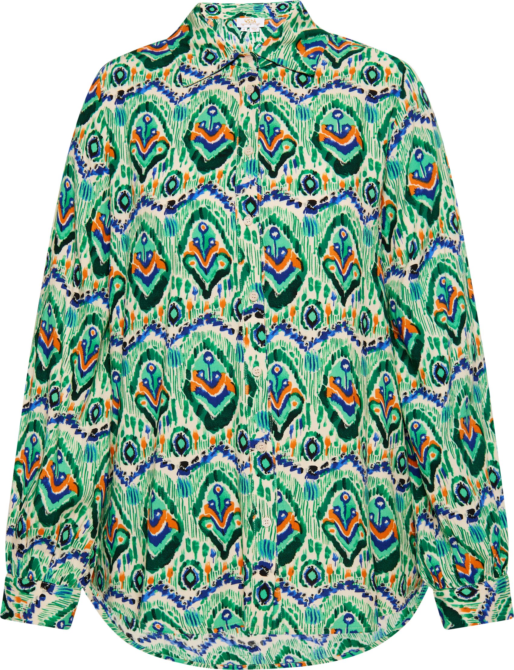 Thumbnail - usha Bluse Damen Grün Mehrfarbig