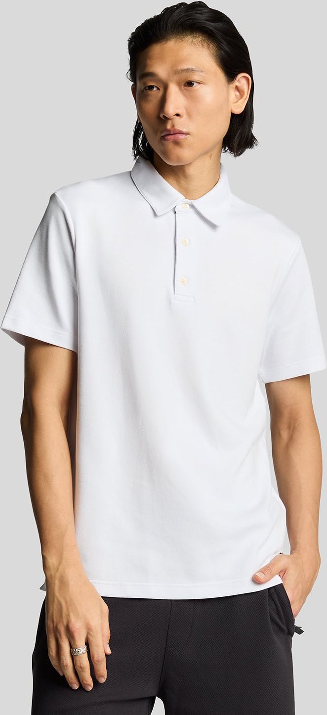 Thumbnail - Lyle & Scott – Poloshirt mit Twill-Textur – Weiß