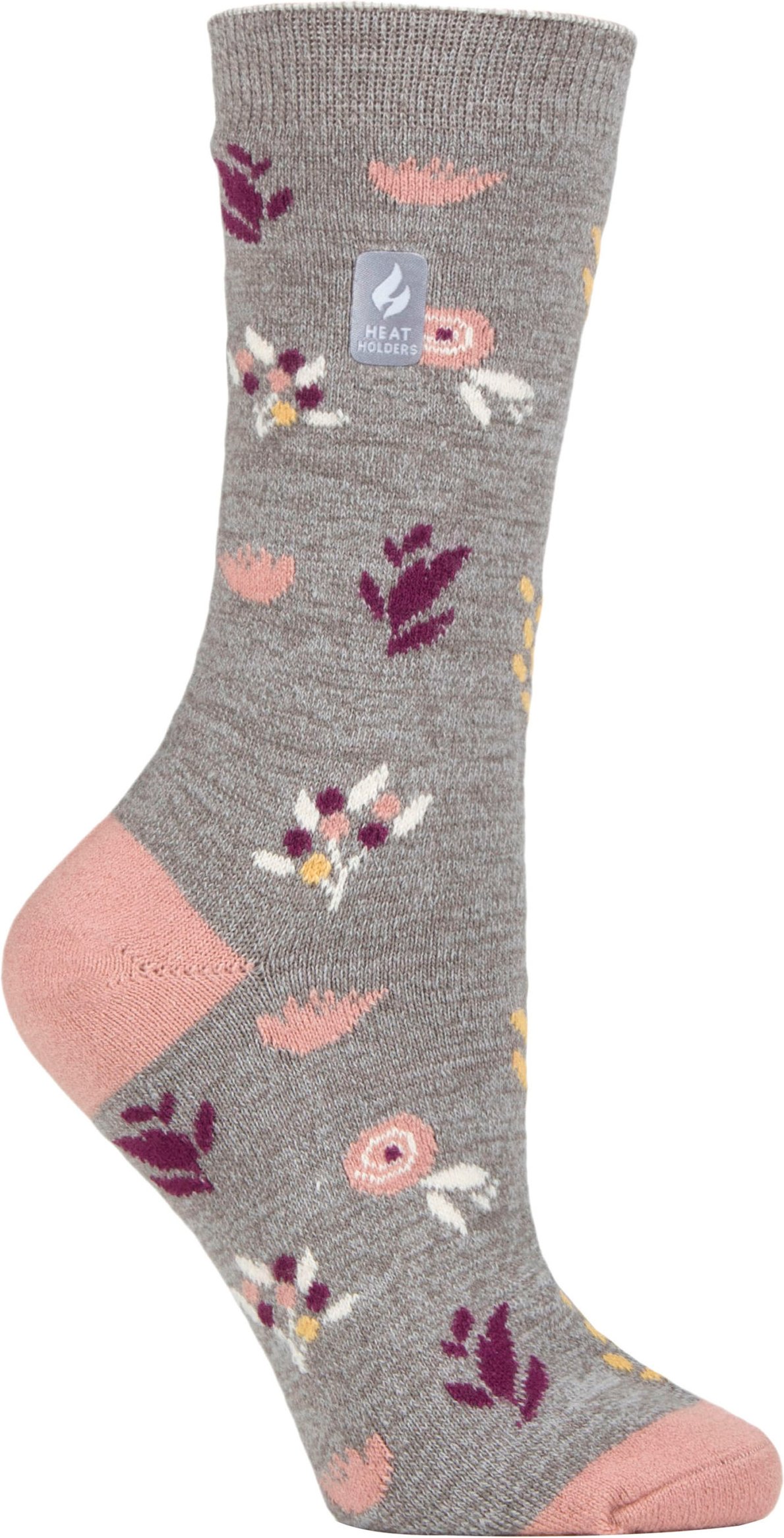 Heat Holders - Ladies Ultra Lite Thermal Brushed Inner Yarn Design Socken - Grau (Sidari)