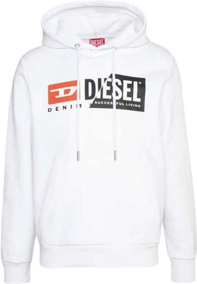 Diesel Herren Cut Logo Hoodie (Weiß)