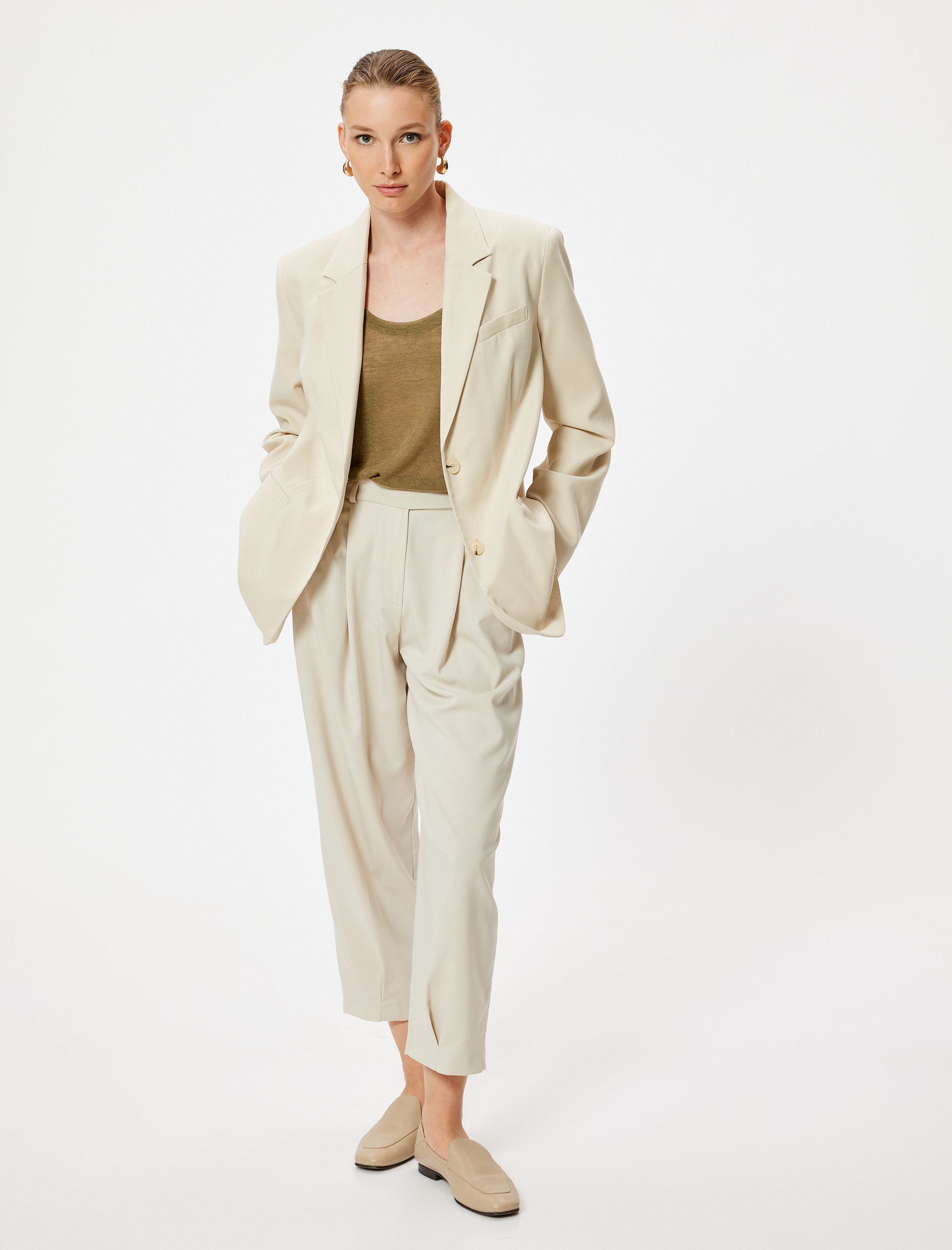 Koton Hose Hohe Leibhöhe Cigarette Hose