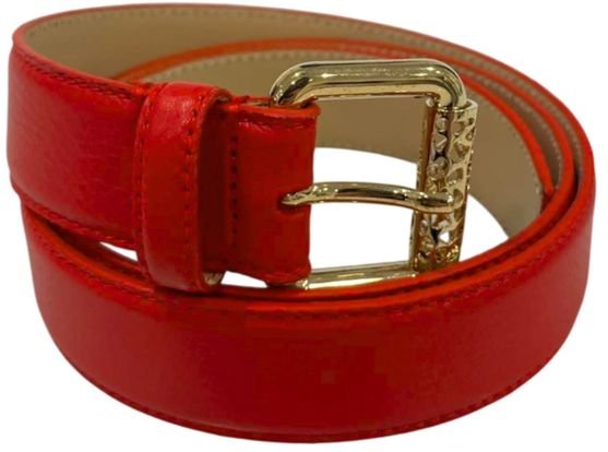 Borbonese Roter Leder Damen Gürtel