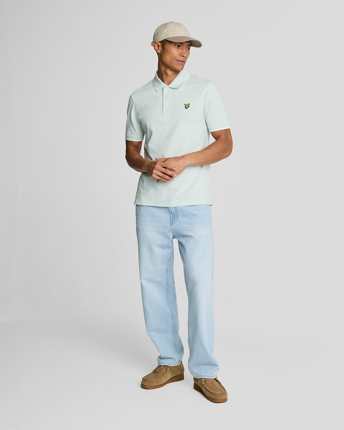 Lyle & Scott Polo-Shirt mit Kontrastkragen - Grün