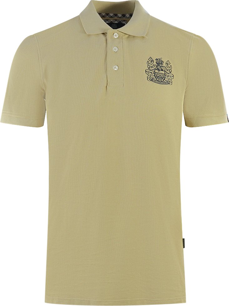 Aquascutum Branded Sleeve Beige Poloshirt