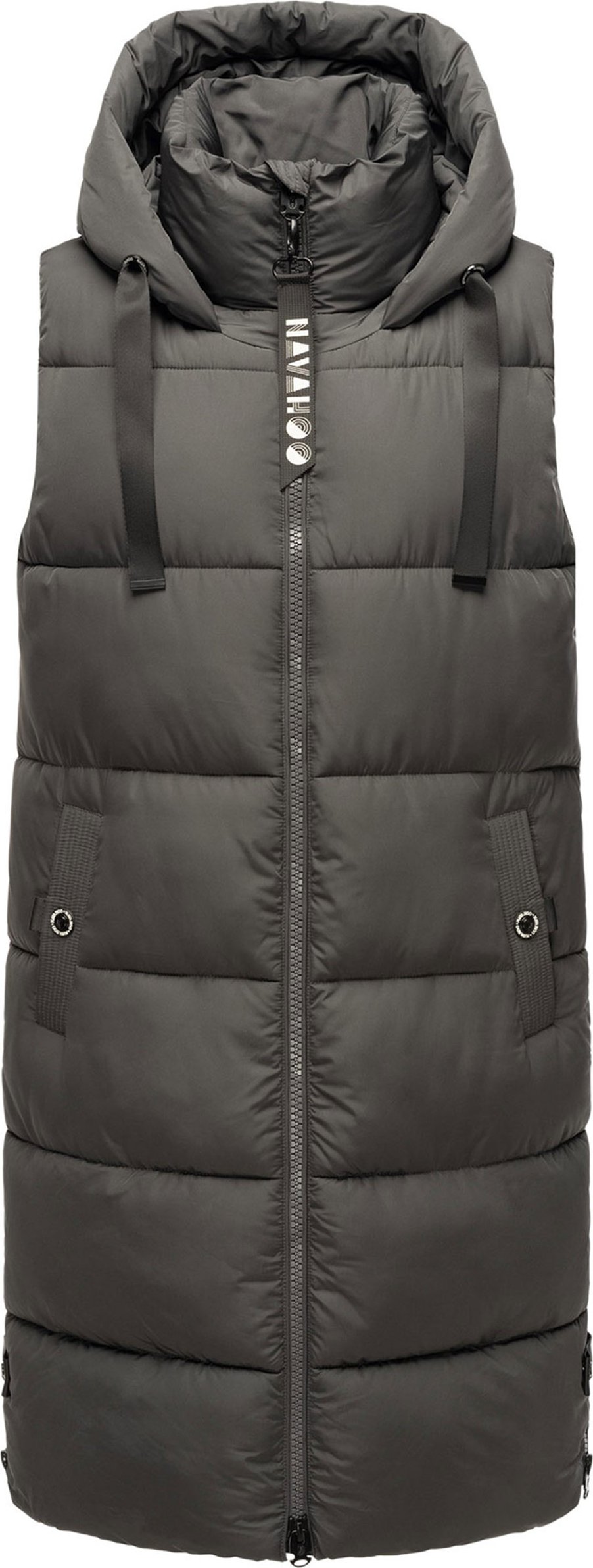 Navahoo Damen Steppweste Schnuffelchen – Lang & Stylisch mit Kapuze