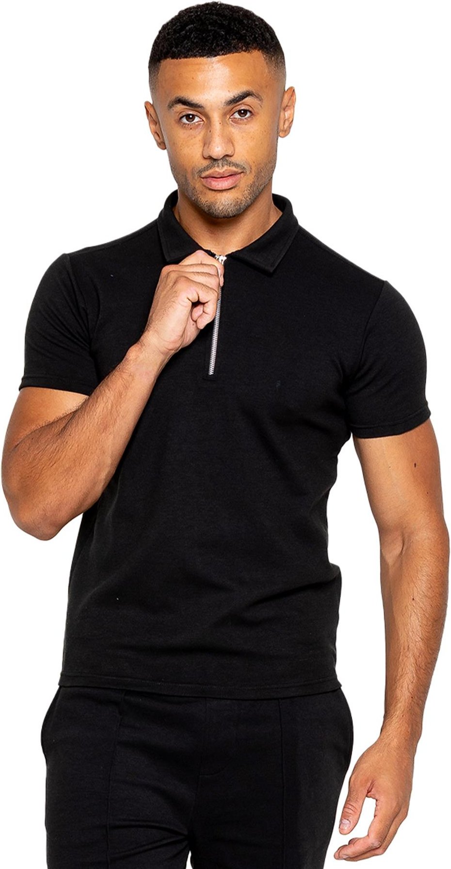 Thumbnail - Enzo | Herren Zip Up Polo Shirt