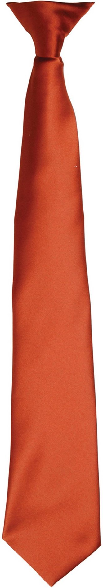 Premier Colours Herren Satin-Clip-Krawatte (Kastanie)