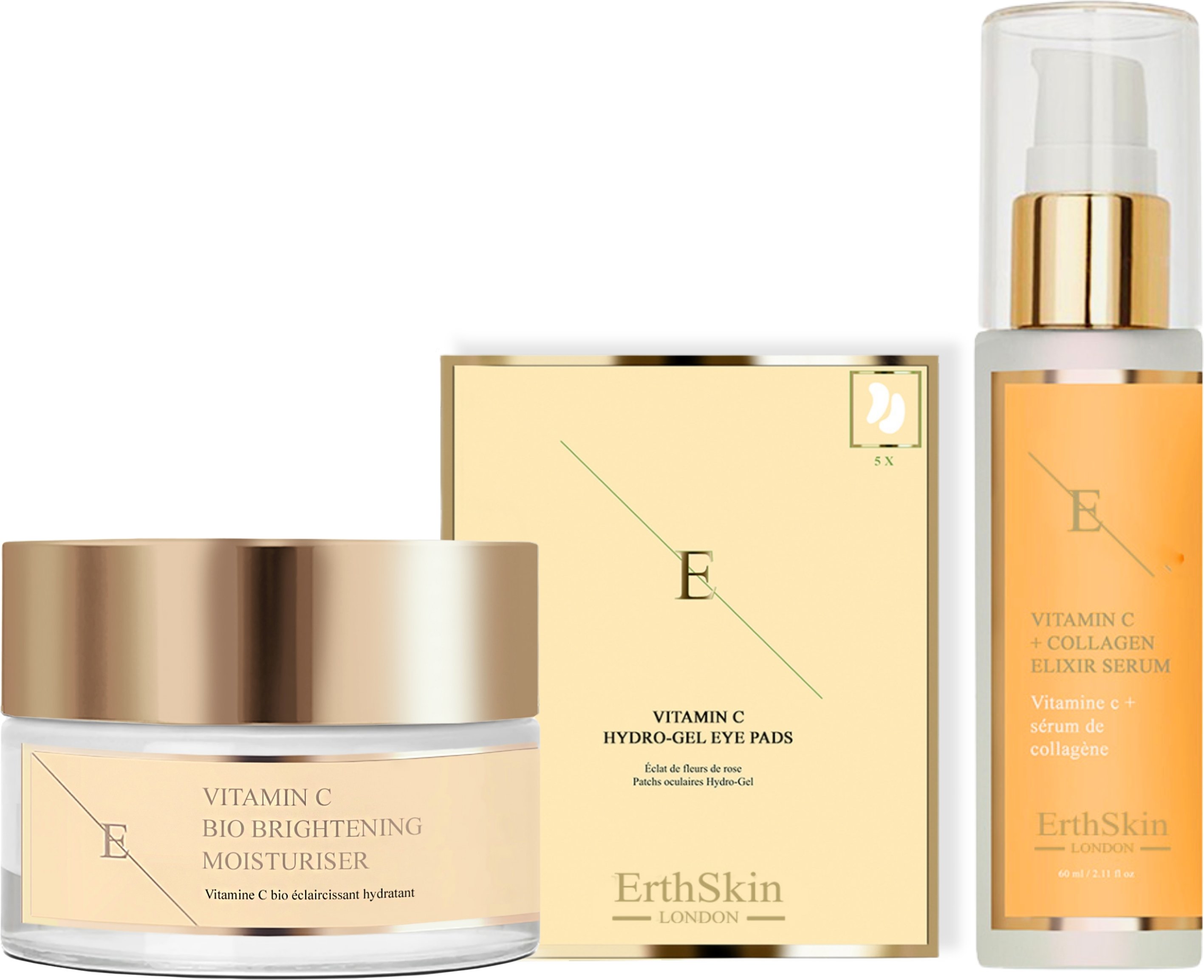 Thumbnail - VITAMIN C + COLLAGEN ELIXIR SERUM 60ML + Vitamin C Bio Brightening Moisturiser 50ml + Vitamin C Hydrogel Augenpads x 5
