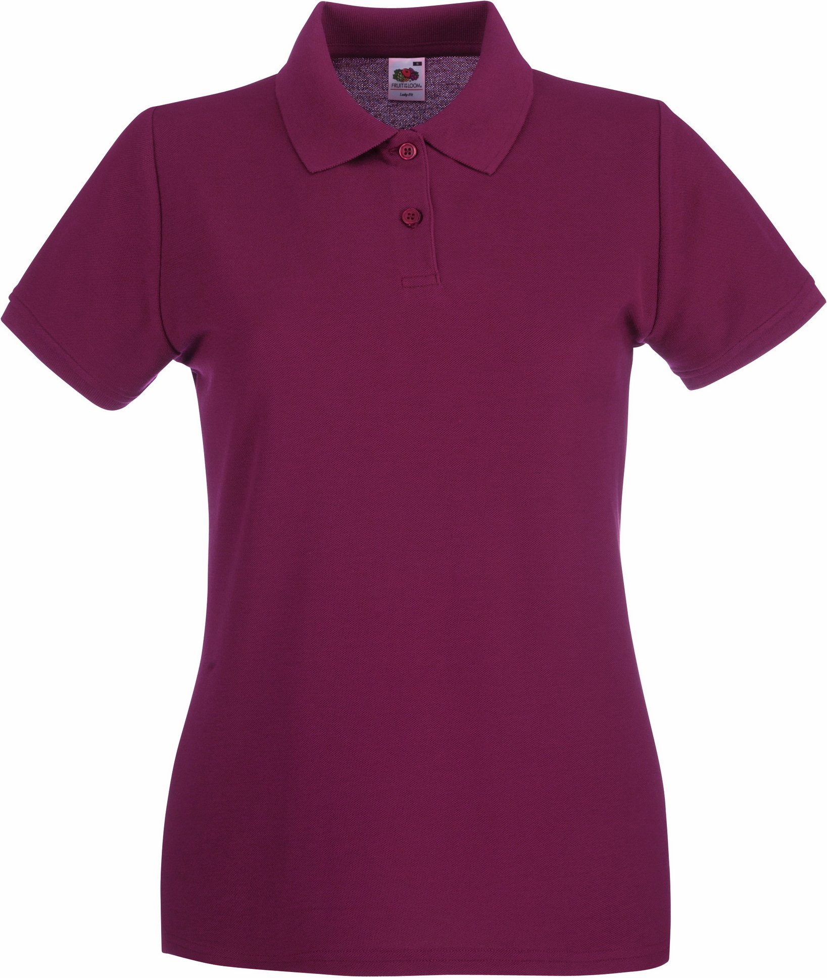 Fruit Of The Loom Damen Lady-Fit Premium Kurzarm-Poloshirt (Burgund)