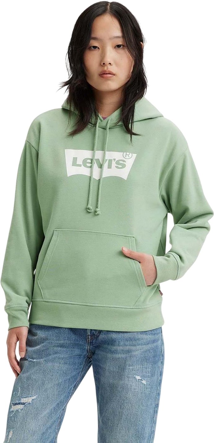 Levis - Kapuzenpullover für Damen, Logo (Grün)