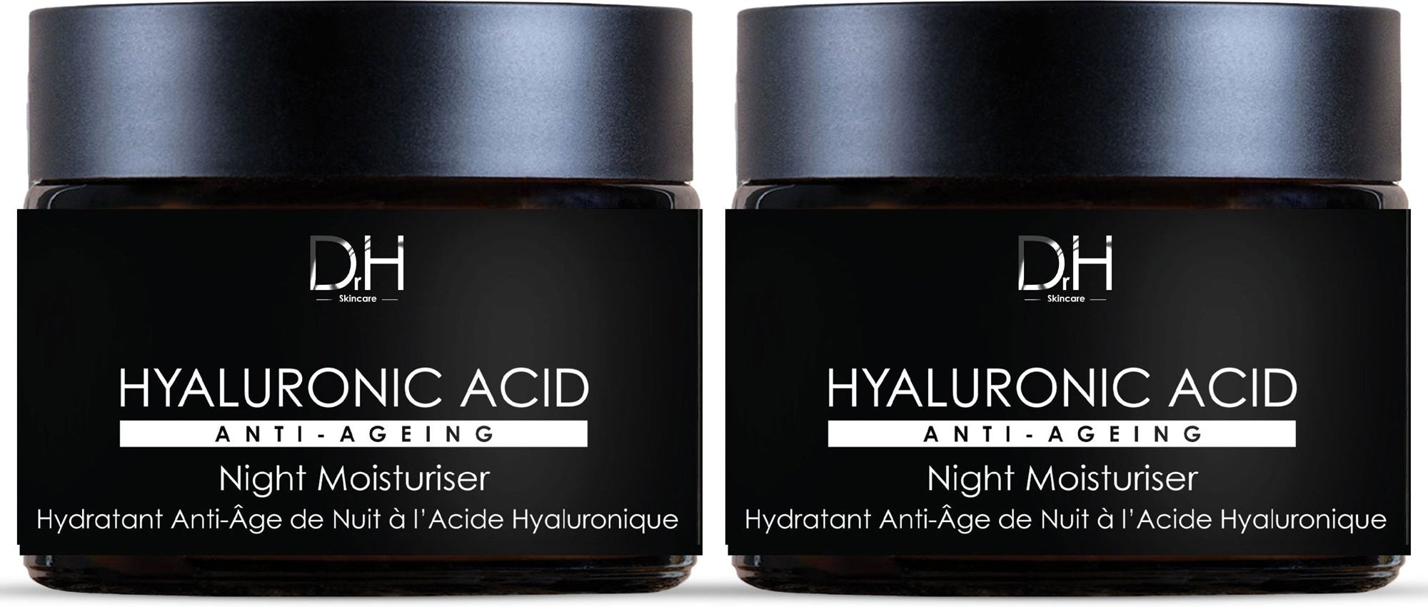 Dr H Hyaluronsäure Anti-Aging Nachtcreme 60ml x 2 Duo-Pack