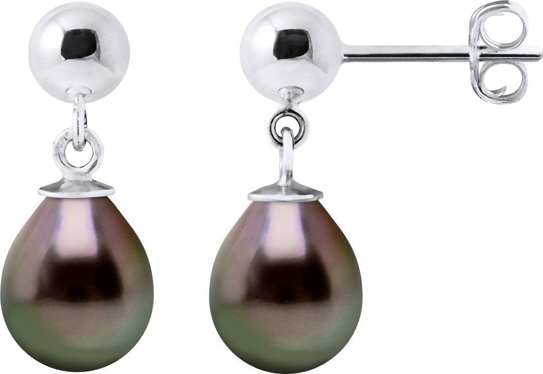 DIADEMA - Ohrringe - Silber und echte Tahiti-Perlen