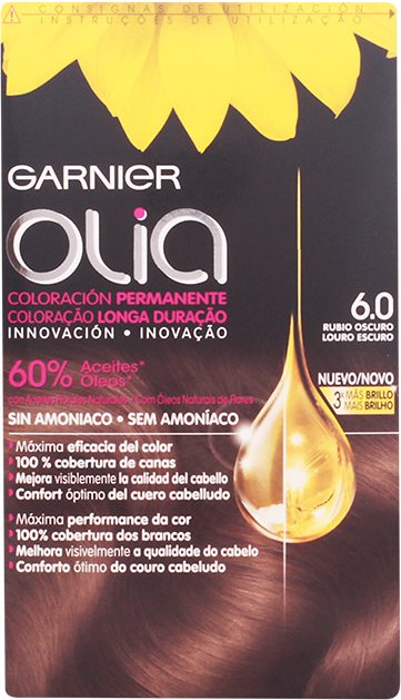 Olia Coloración Permanente #6,0 Rubio Oscuro Set 4 pz