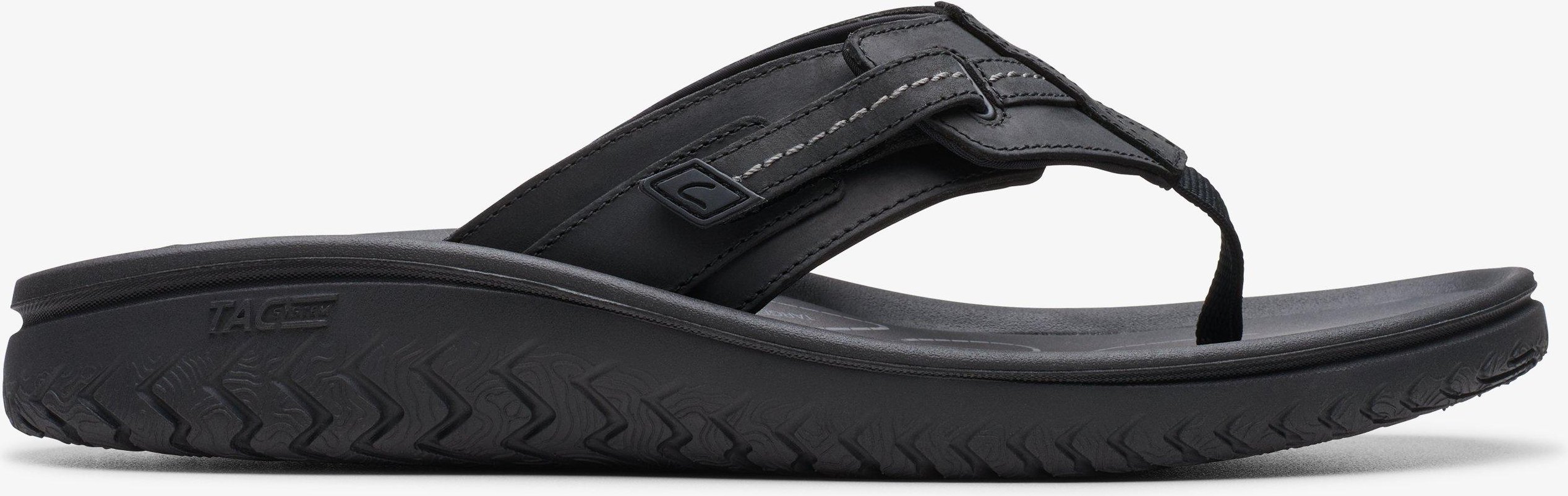 Wesley Sun schwarze Leder-Sandalen