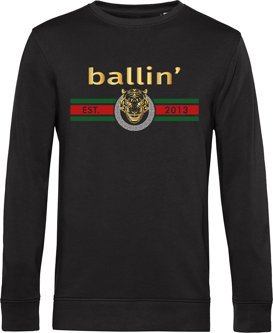 Tiger Lines Sweater von Ballin Est. 2013 in der farbe Schwarz und in größe XXL.