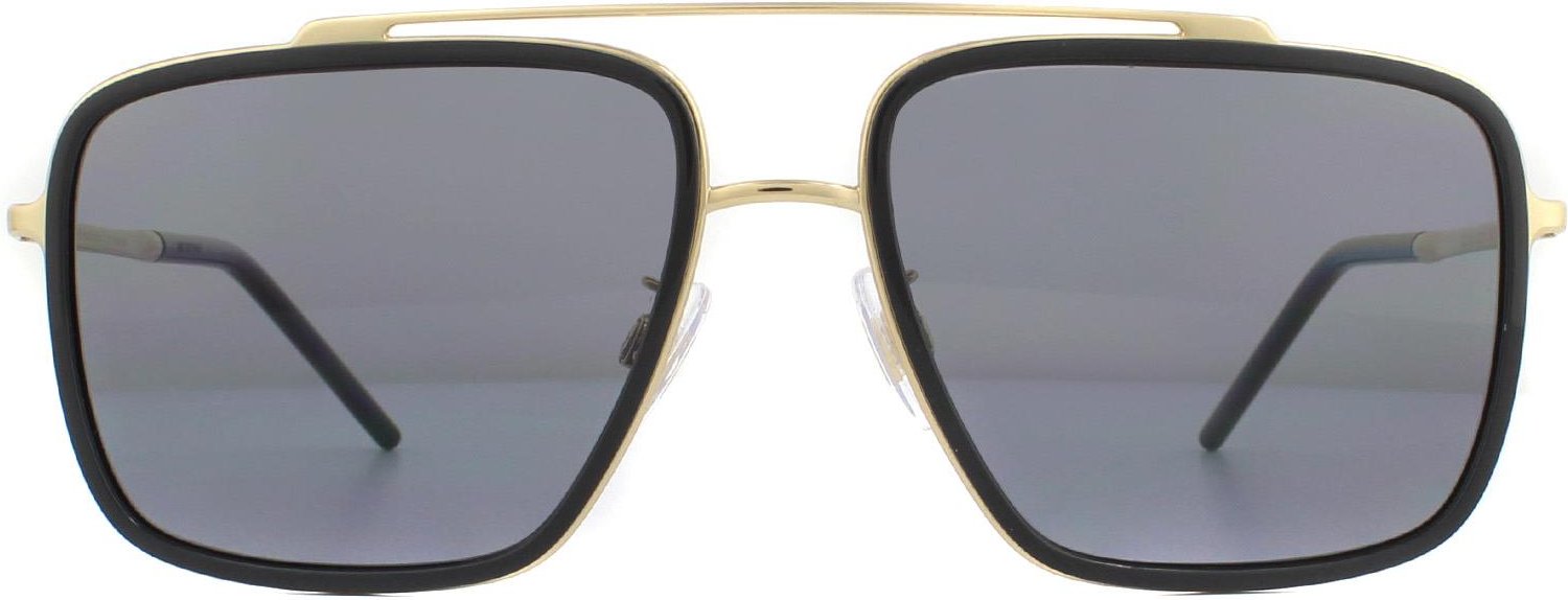 Dolce & Gabbana Sonnenbrille DG2220 02/81 Gold und Schwarz Braun Gradient Polarisiert