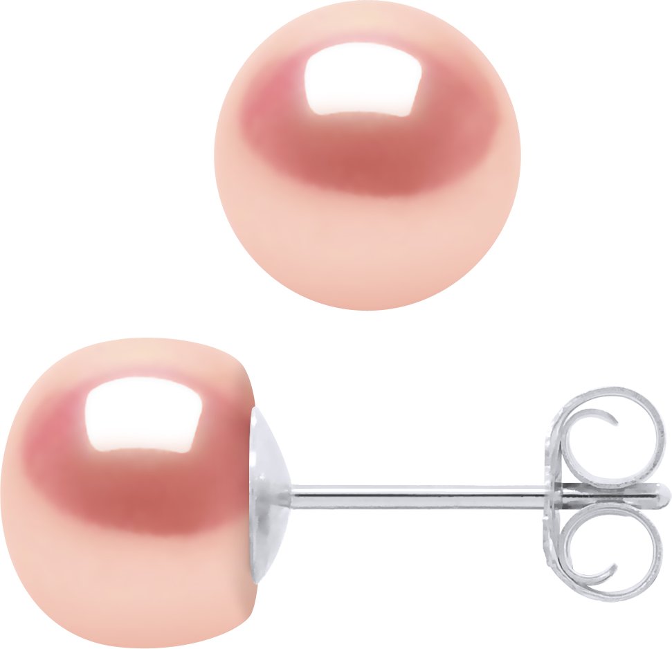 DIADEMA - Ohrringe - Silber und echte Süßwasserperlen - Rosa