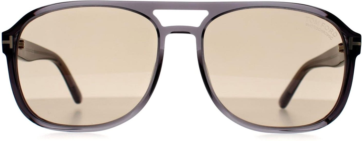 Tom Ford Rosco FT1022 20E grauer Kristall hell- bis dunkelbraune phototrope Sonnenbrille