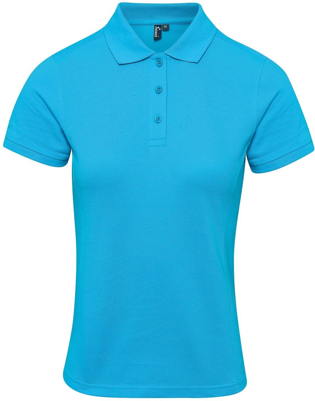 Premier Damen Polo-Shirt Coolchecker mit CoolPlus (Türkis)
