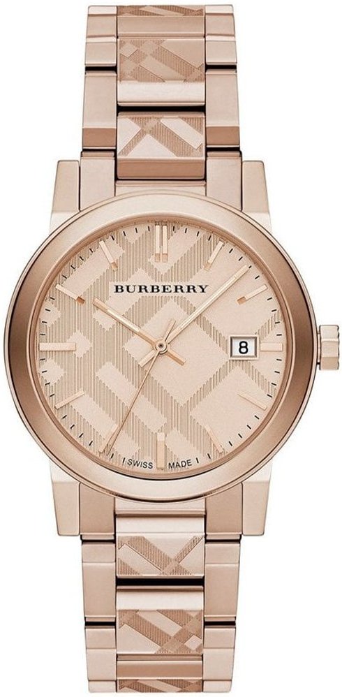 Burberry BU9039 Rose GoldTone Zifferblatt Edelstahl Unisex Uhr