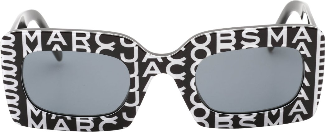 Marc Jacobs – Schwarze Sonnenbrille mit weißem Markenlogo