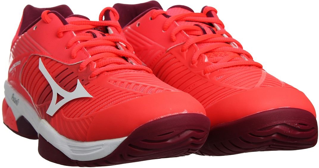 Mizuno Wave Exceed Tour 3 AC Damen Rote Tennisschuhe