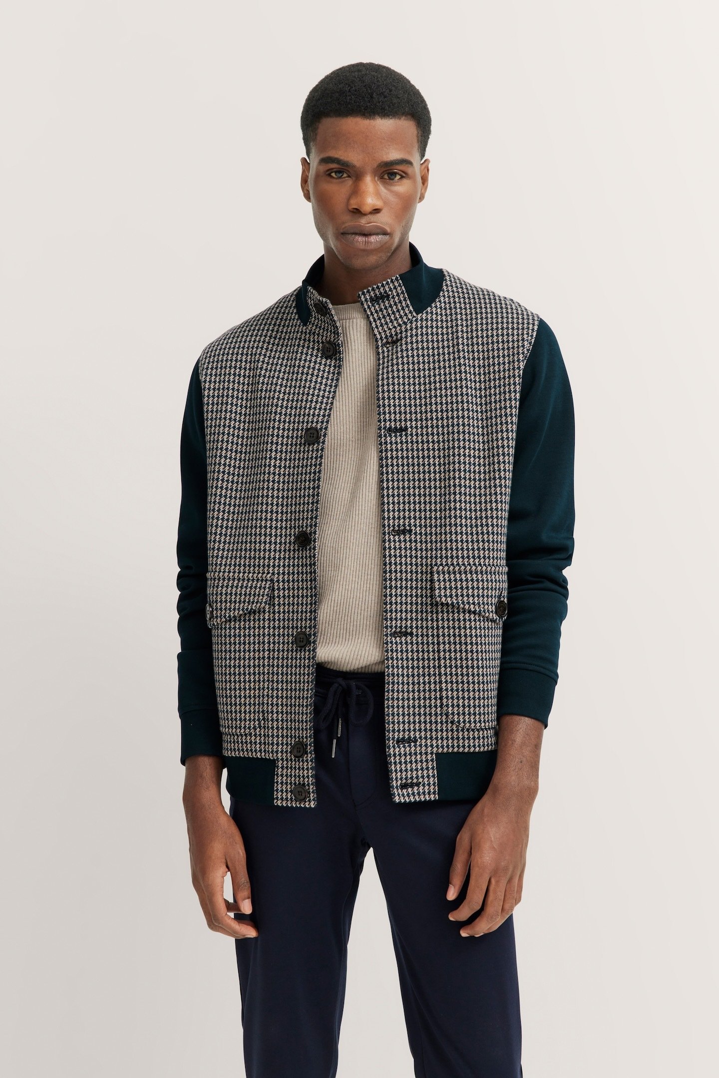 Bugatti Herren Sweatjacke mit Collegekragen