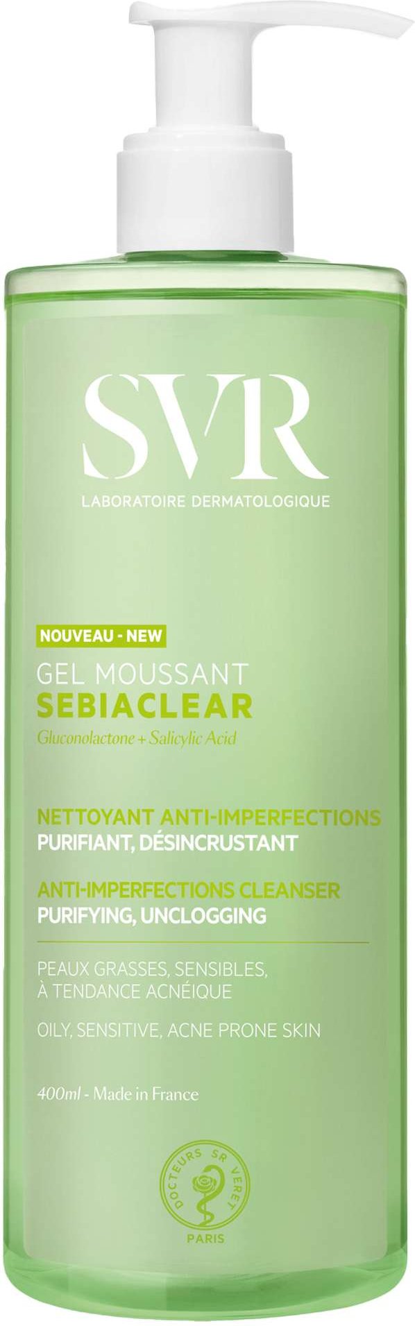 SVR Sebiaclear 400ml Schäumender Salicylsäure-Reiniger für fettige Haut