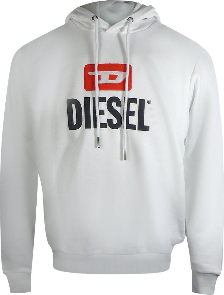 Diesel New D Logo Weißer Hoodie