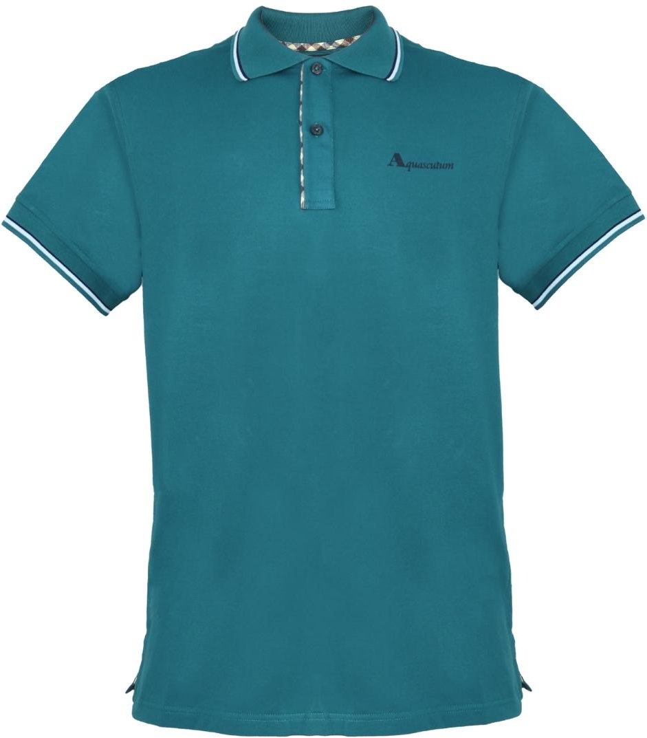 Aquascutum Grünes Poloshirt mit Spitzenkragen