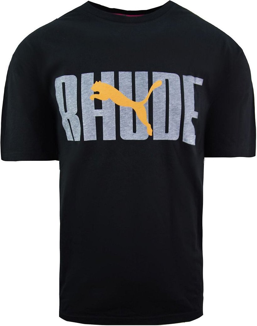 Puma x Rhude Graphic Kurzärmel Crew Neck Schwarze Herren T-Shirt 596757 51